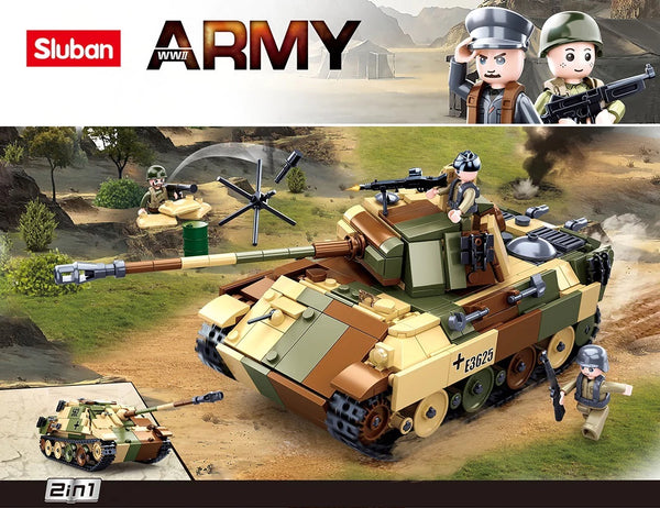 WWII German Panther Tank - Main Battle Tank - 725 Pieces ( 2 in 1 )