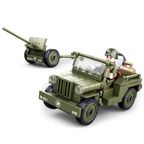 WW2 Ford PW Jeep Military Vehicle Army Blocks